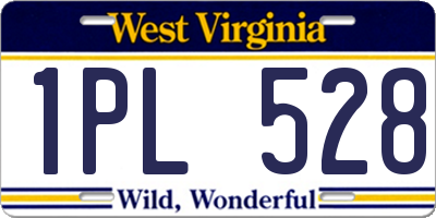 WV license plate 1PL528