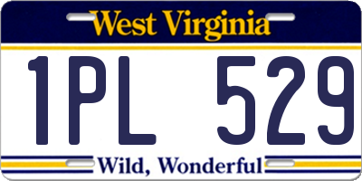 WV license plate 1PL529