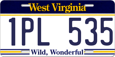 WV license plate 1PL535