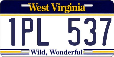 WV license plate 1PL537