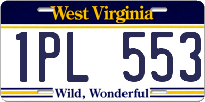 WV license plate 1PL553
