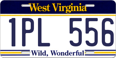 WV license plate 1PL556