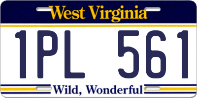 WV license plate 1PL561
