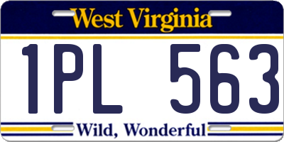 WV license plate 1PL563