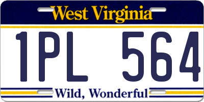 WV license plate 1PL564