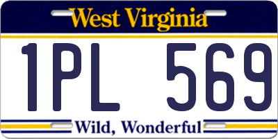 WV license plate 1PL569