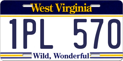 WV license plate 1PL570