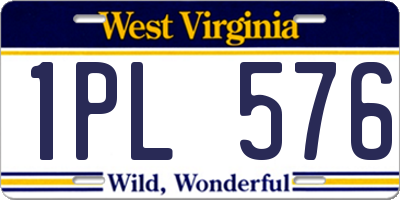 WV license plate 1PL576