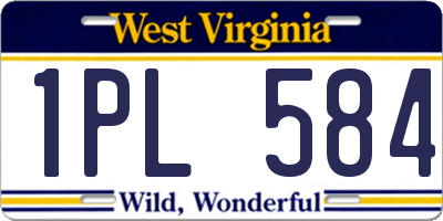 WV license plate 1PL584