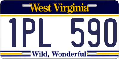 WV license plate 1PL590