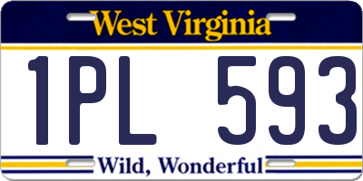 WV license plate 1PL593