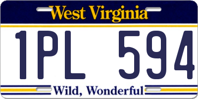 WV license plate 1PL594