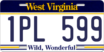 WV license plate 1PL599