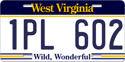 WV license plate 1PL602
