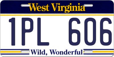 WV license plate 1PL606