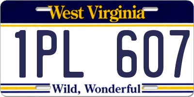 WV license plate 1PL607