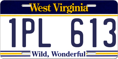 WV license plate 1PL613