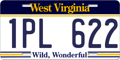 WV license plate 1PL622