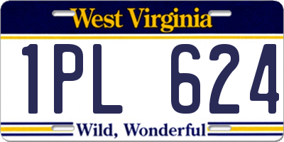 WV license plate 1PL624