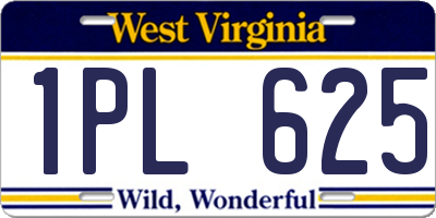 WV license plate 1PL625