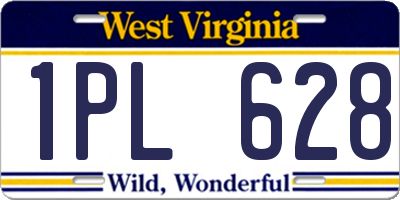 WV license plate 1PL628