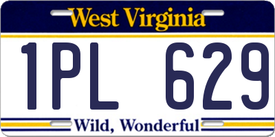 WV license plate 1PL629