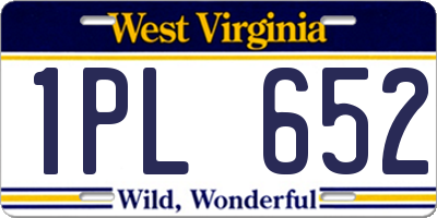 WV license plate 1PL652