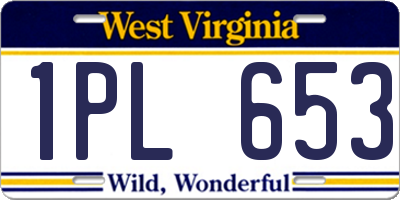 WV license plate 1PL653
