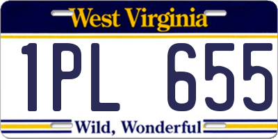WV license plate 1PL655