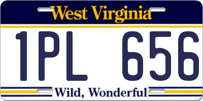 WV license plate 1PL656