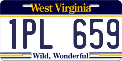 WV license plate 1PL659