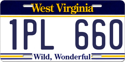 WV license plate 1PL660