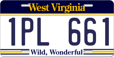WV license plate 1PL661