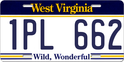 WV license plate 1PL662