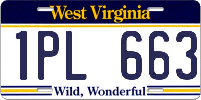 WV license plate 1PL663