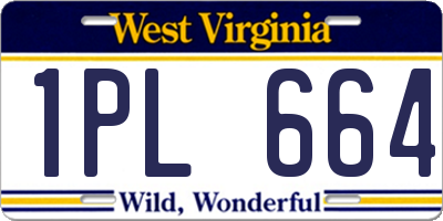 WV license plate 1PL664