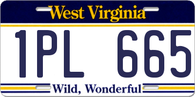 WV license plate 1PL665