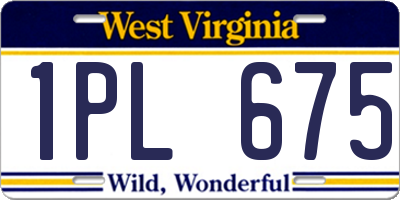 WV license plate 1PL675