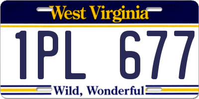 WV license plate 1PL677