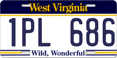 WV license plate 1PL686