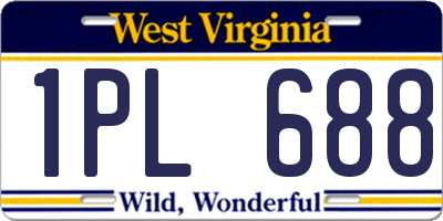 WV license plate 1PL688