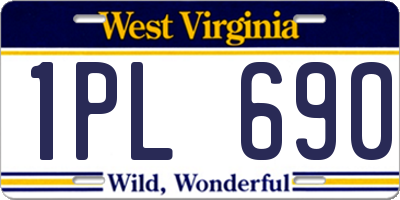 WV license plate 1PL690