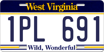 WV license plate 1PL691