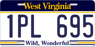 WV license plate 1PL695