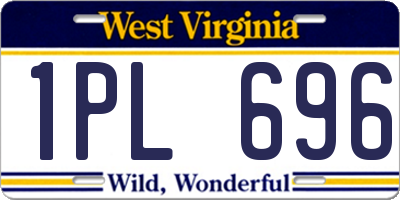 WV license plate 1PL696