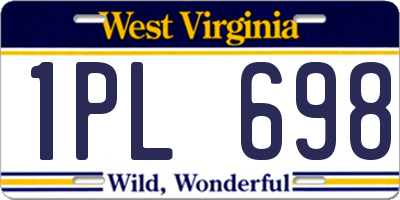 WV license plate 1PL698
