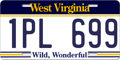 WV license plate 1PL699