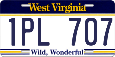 WV license plate 1PL707