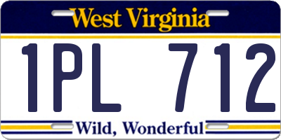 WV license plate 1PL712
