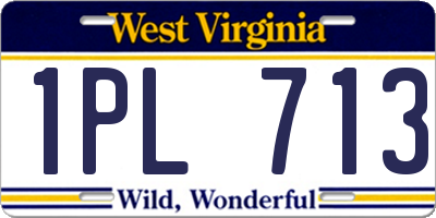 WV license plate 1PL713